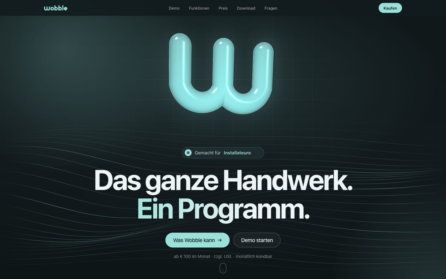 Vorschau: Wobble Website